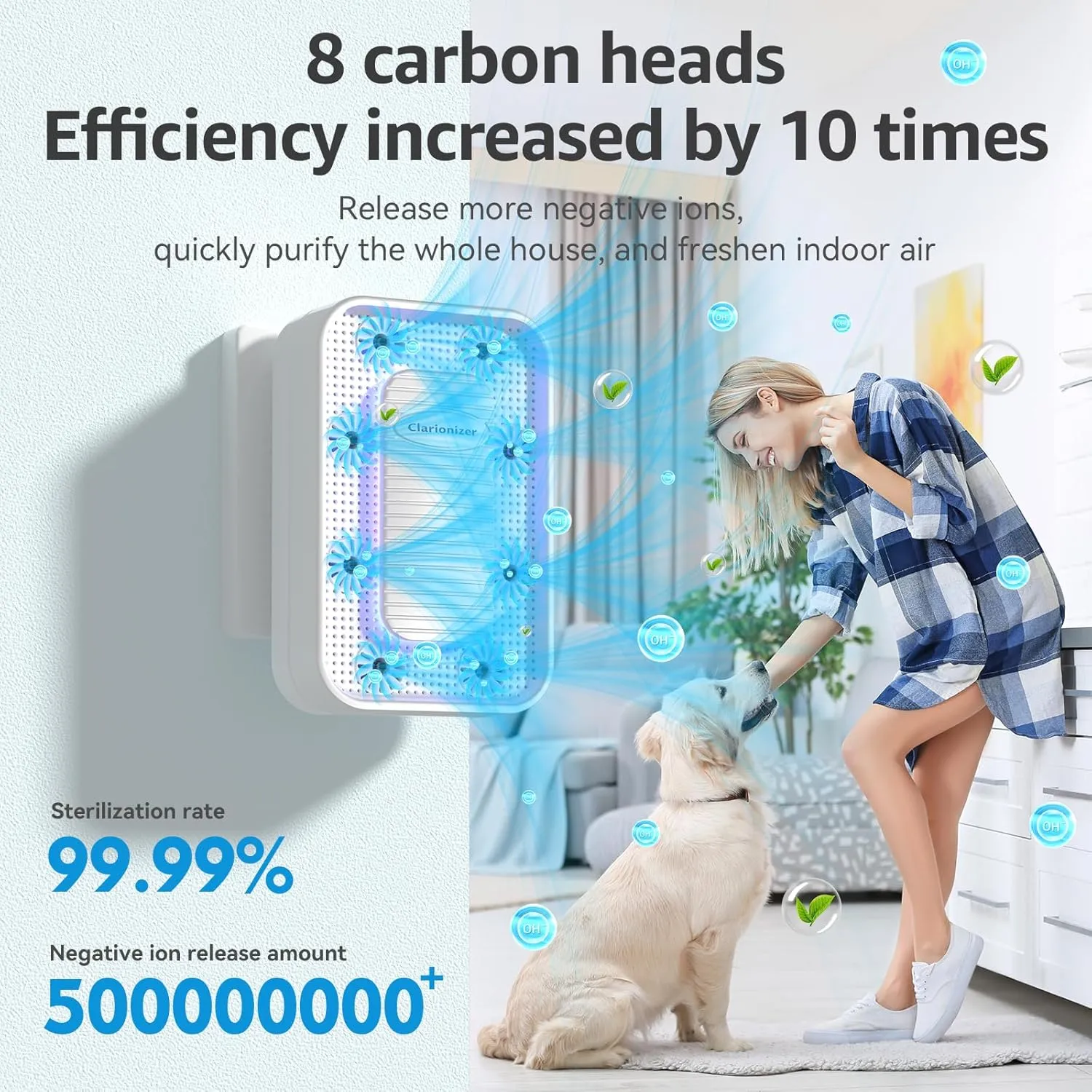 Air Ionizers for Home (4 Pack), 2025 Upgraded Plug In Air Purifier, Negative ion purifier, Air Freshener For Bedroom, Kitchen, Office, Dust, Smoke Smell (Cream)