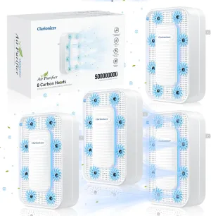 Air Ionizers for Home (4 Pack), 2025 Upgraded Plug In Air Purifier, Negative ion purifier, Air Freshener For Bedroom, Kitchen, Office, Dust, Smoke Smell (Cream)