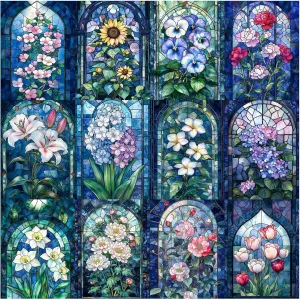 ALL4JIG Flowers and Plants Fun Jigsaw Puzzles for Adults and Kids, 1000 Pieces, Christmas Secret Santa Gift, White Elephant Gifts for Dog Lovers, Number Partitioned for Easy Solving