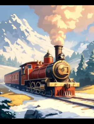 Alpine Train Adventure 1000 Piece Creative Fun Jigsaw Puzzle for Adults Challenging Traditional Puzzle Perfect for Family Nights Game