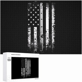 American Flag Fishing Funny Puzzles for Adults 300/500/1000 Piece Jigsaw Puzzle Challenging Game Decor