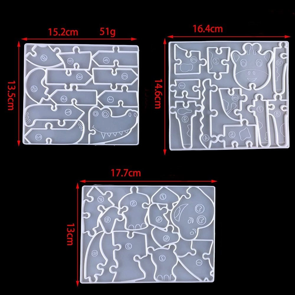 Animal Jigsaw Puzzle Resin Silicone Moulds