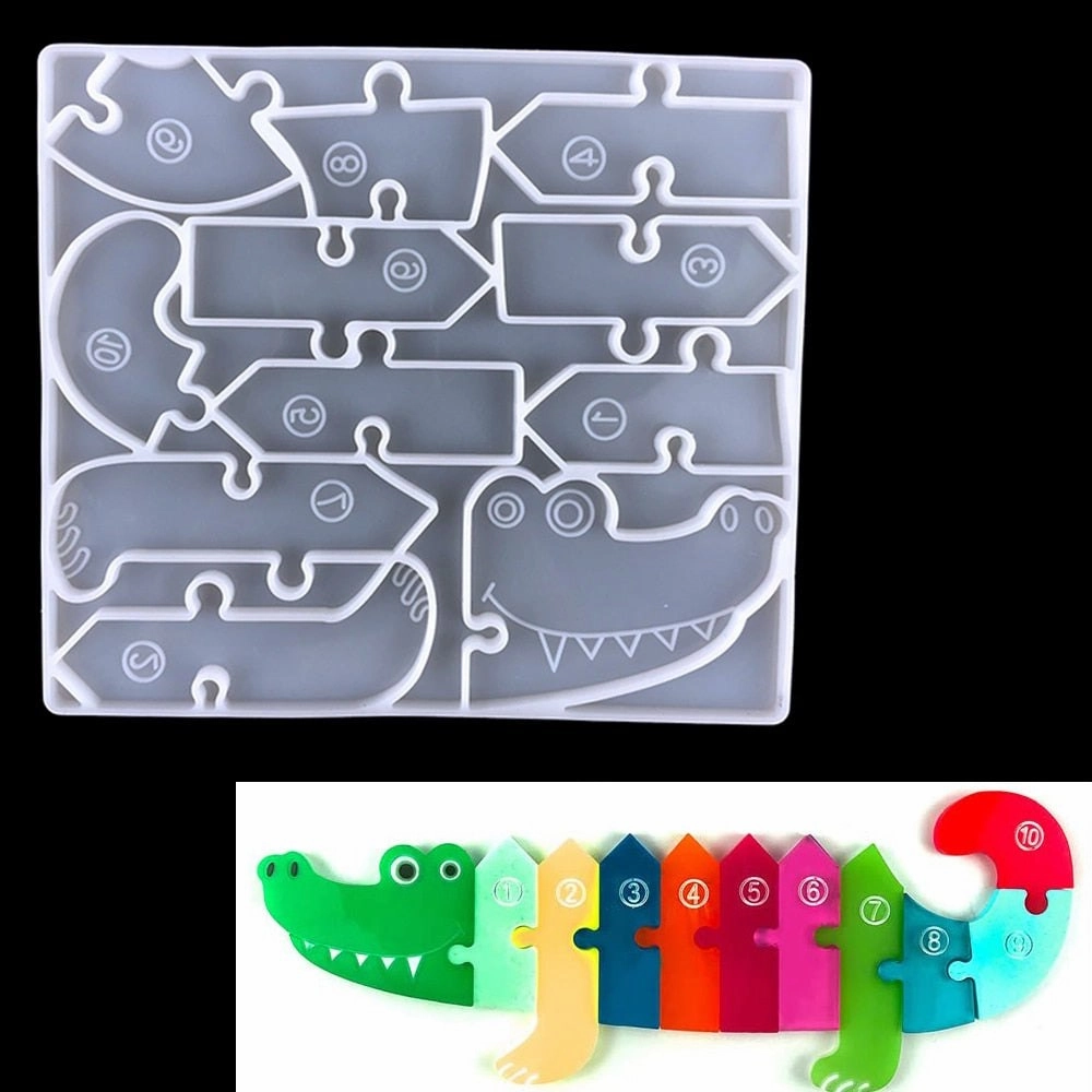 Animal Jigsaw Puzzle Resin Silicone Moulds