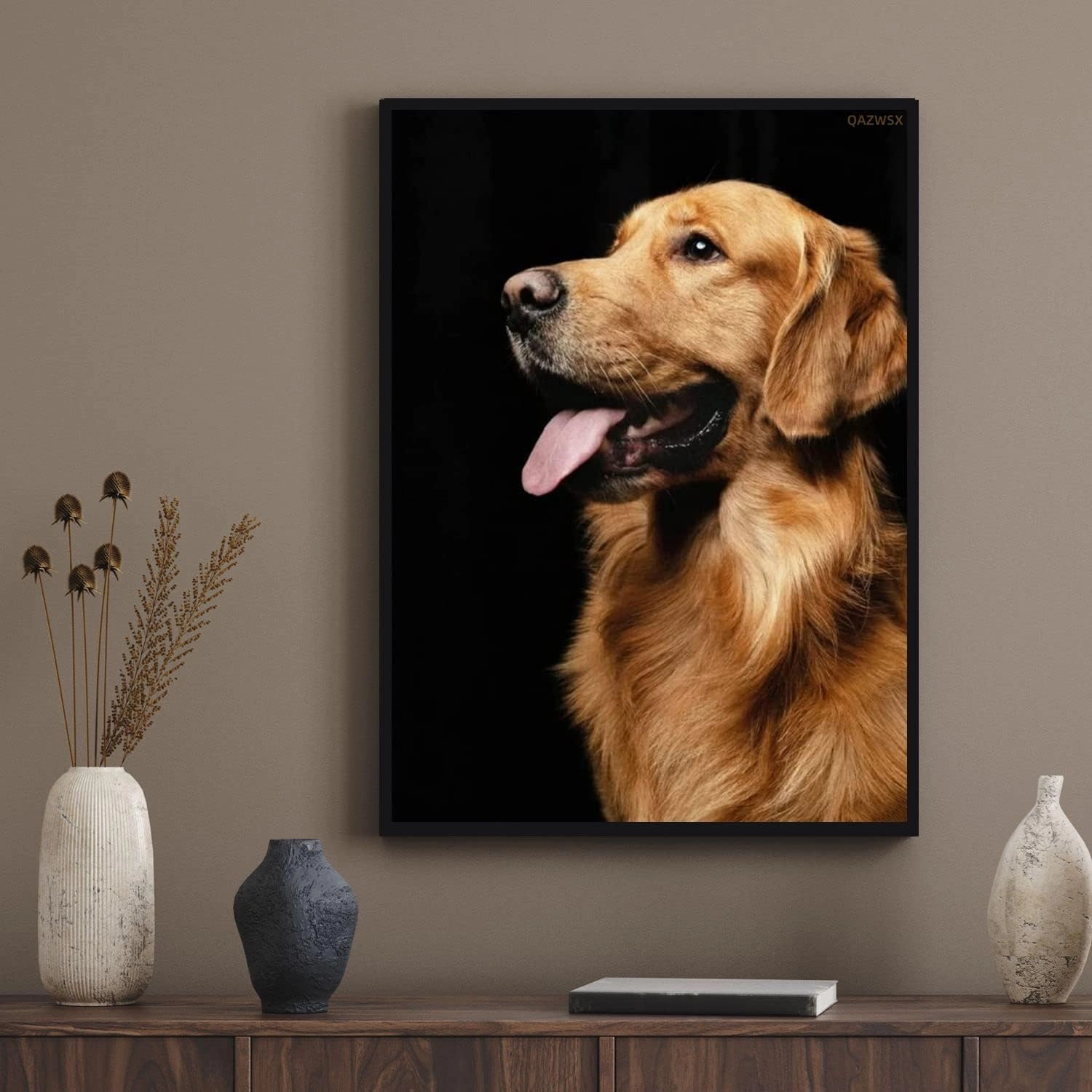Animal Wooden Puzzle 500 Pieces Jigsaw Puzzles Toys Funny Golden Retriever Puppy Intellectual Educational Decompressing Puzzle Toy for Kids/Adults Birthday Gift