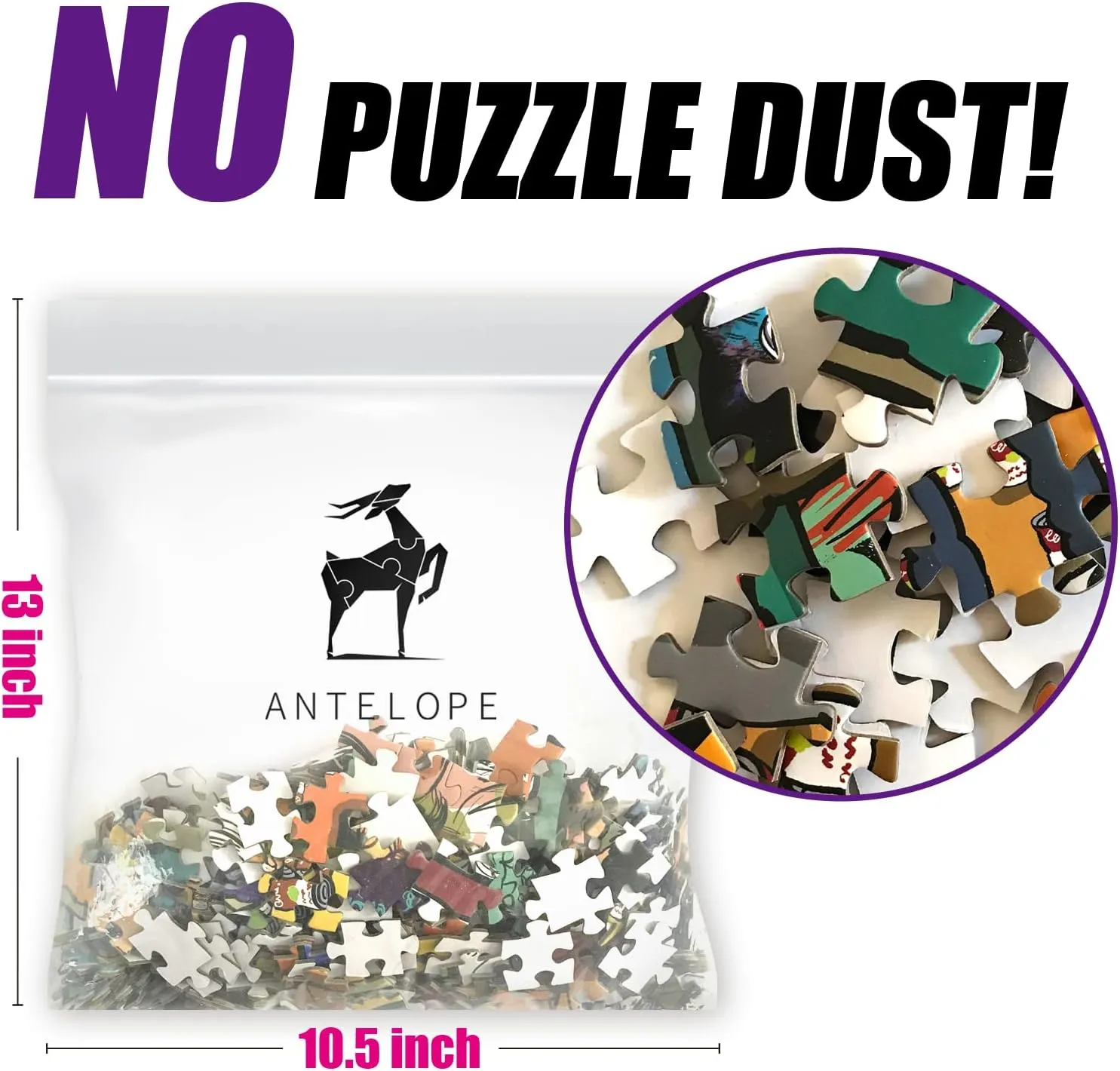 Antelope - 1000 Piece Puzzle for Adults, Andy Warhol Jigsaw Puzzles 1000 Pieces, High Resolution, Matte Finish, Smooth Edging, No Dust Creative Artistic Puzzle