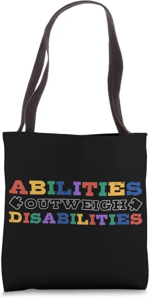 Autism Awareness - Abilities Outweigh Disabilities Tote Bag