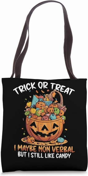 Autism Halloween Trick Or Treat Autistic Autism Awareness Tote Bag