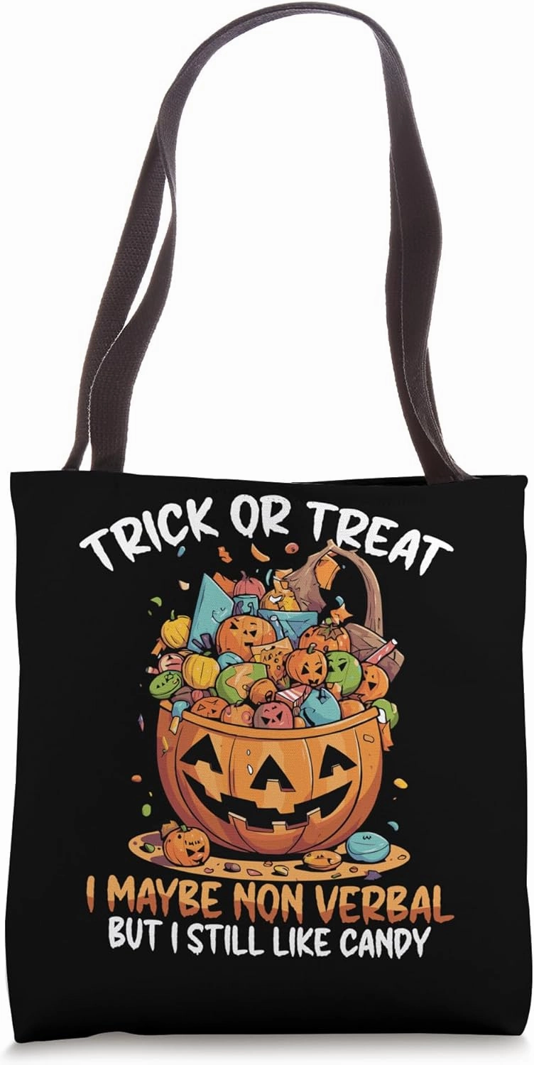 Autism Halloween Trick Or Treat Autistic Autism Awareness Tote Bag