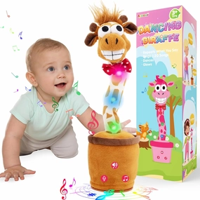 Aywewii Dancing Talking Giraffe Toy,Baby Boy Toys Repeats What You Say Sings Mimicks Records 120 Songs Toddler Birthday Gifts, Tummy Time Toy for 6-12 Month 1 2 3 4 5 6  Year Olds