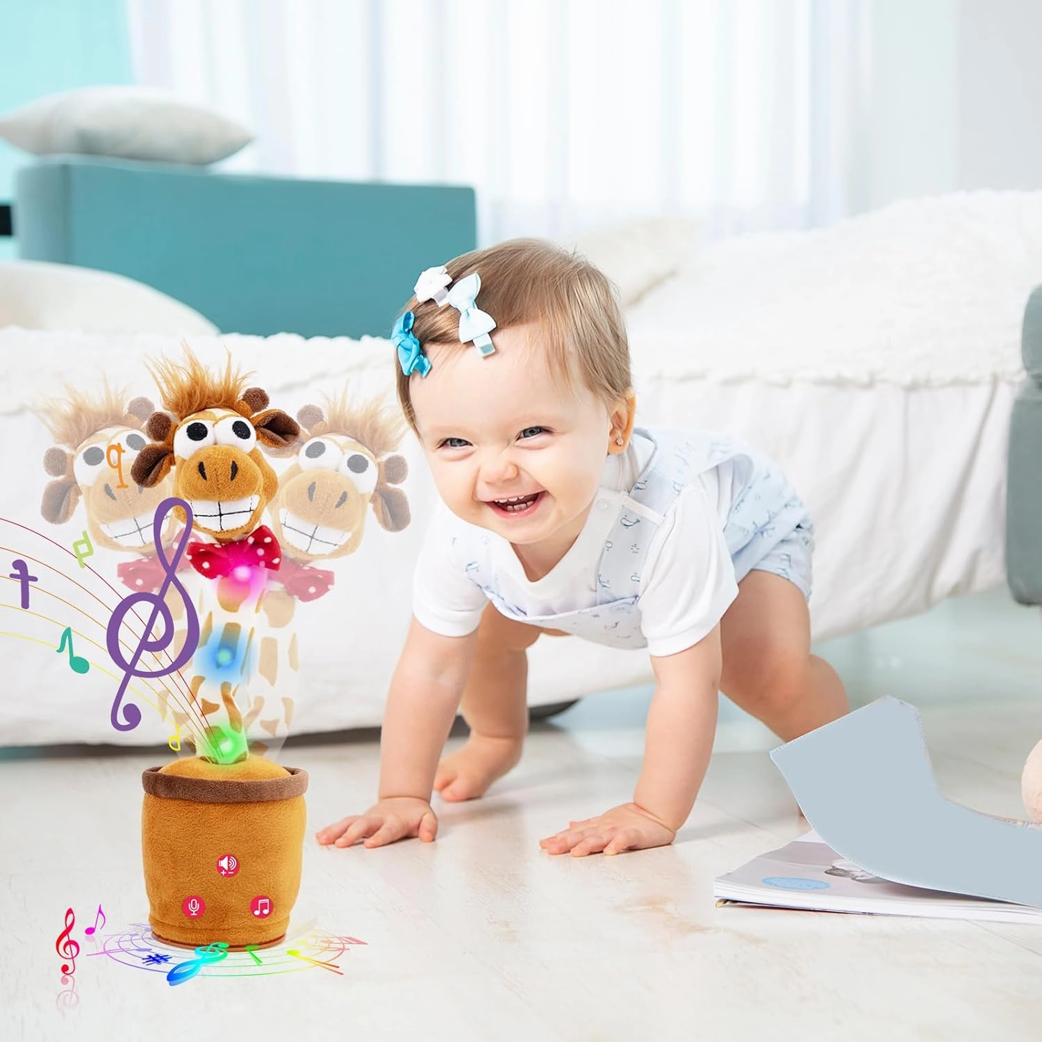 Aywewii Dancing Talking Giraffe Toy,Baby Boy Toys Repeats What You Say Sings Mimicks Records 120 Songs Toddler Birthday Gifts, Tummy Time Toy for 6-12 Month 1 2 3 4 5 6  Year Olds