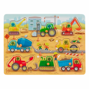 B. toys – Peek & Explore - Construction Trucks