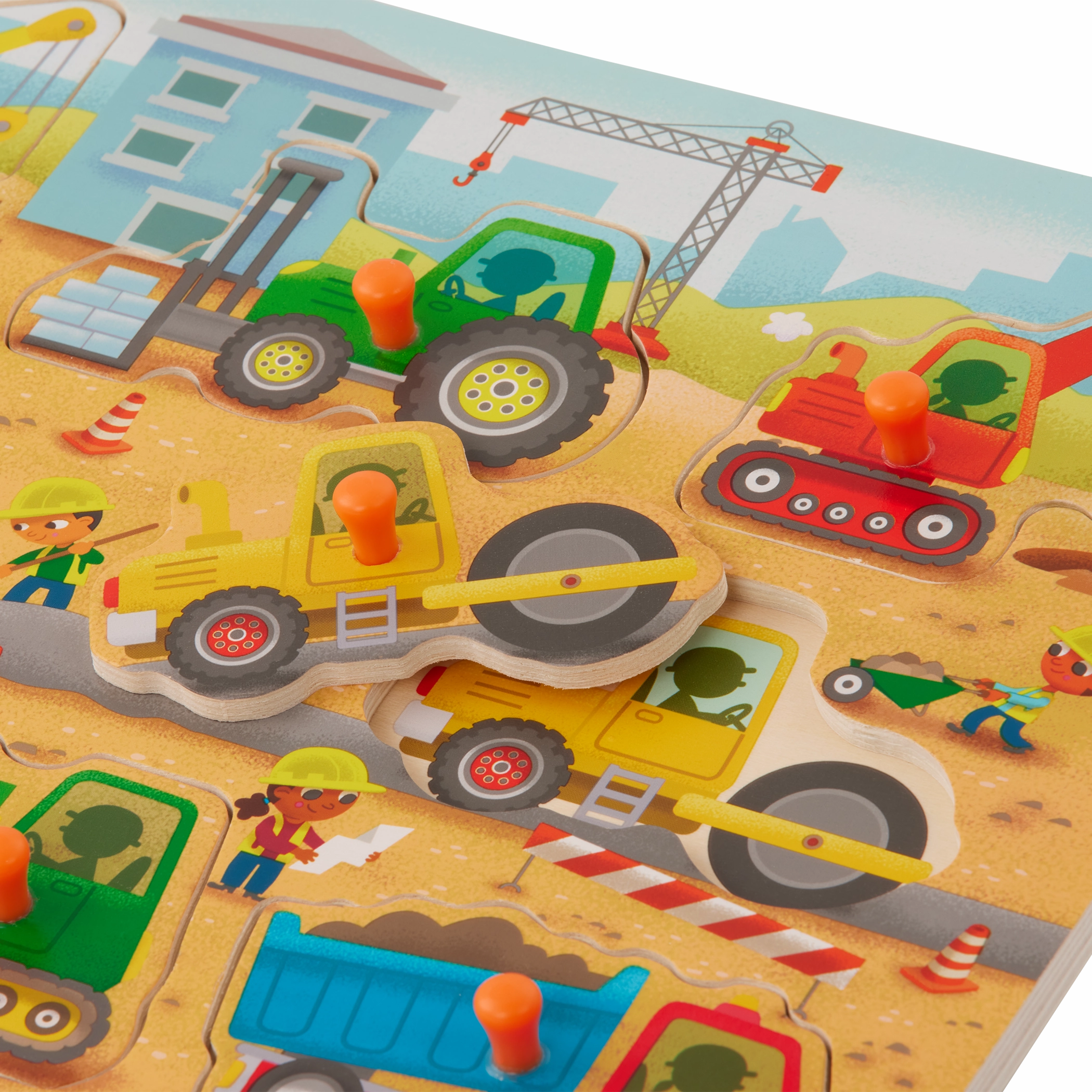 B. toys – Peek & Explore - Construction Trucks