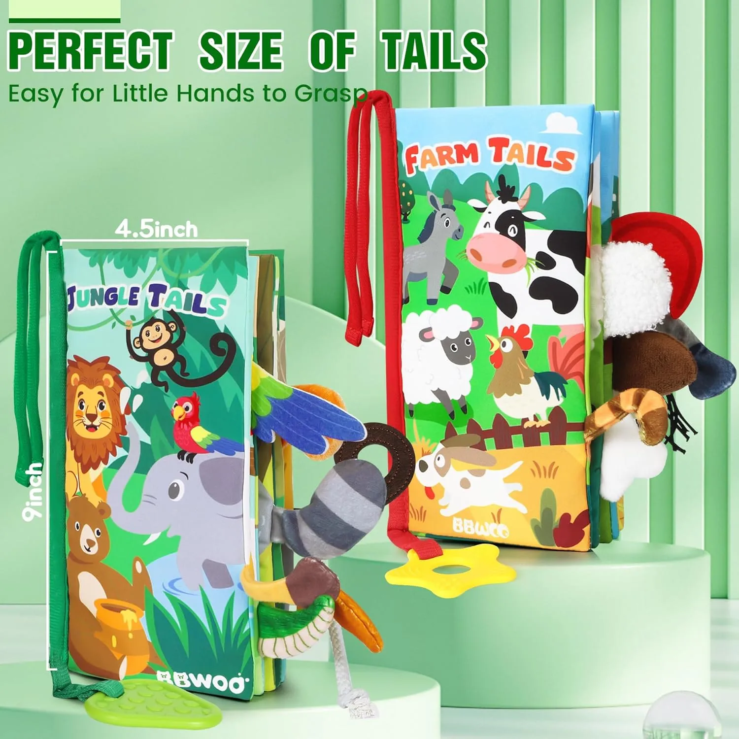 Baby Book Toy 0-6 Months - Baby Boy Girl Shower Gift - Tummy Time Toy for Infant 6 to 12 Months - Touch and Feel Crinkle Book for Newborn Toddler with Teether - Easter Basket Essentials Stuffers