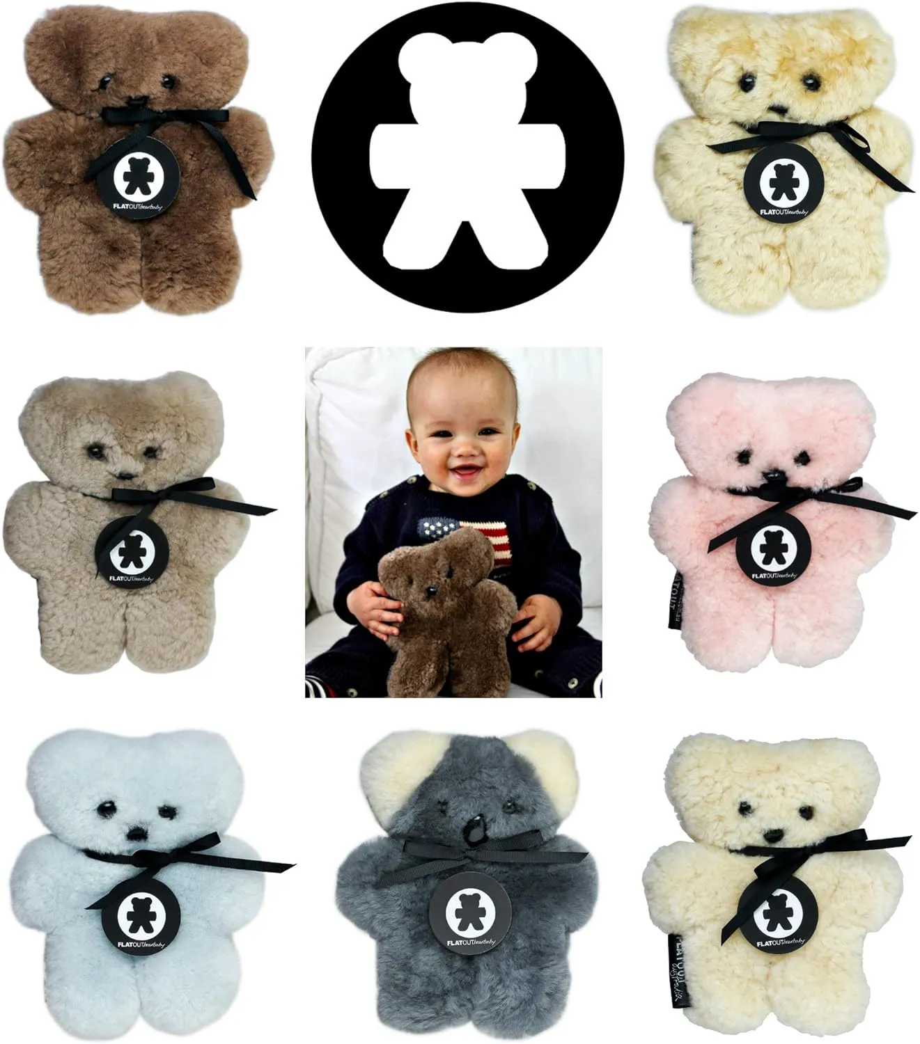 Baby Latte 100% Australian Sheepskin Small Teddy Bear