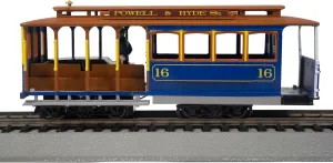 Bachmann Trains - Cable CAR with Grip Man - Blue & TAN #16 - HO Scale