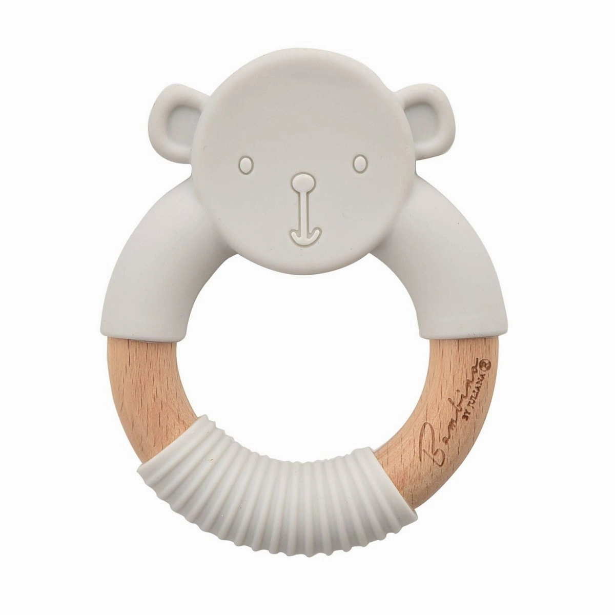 Bambino Teddy Teether Grey