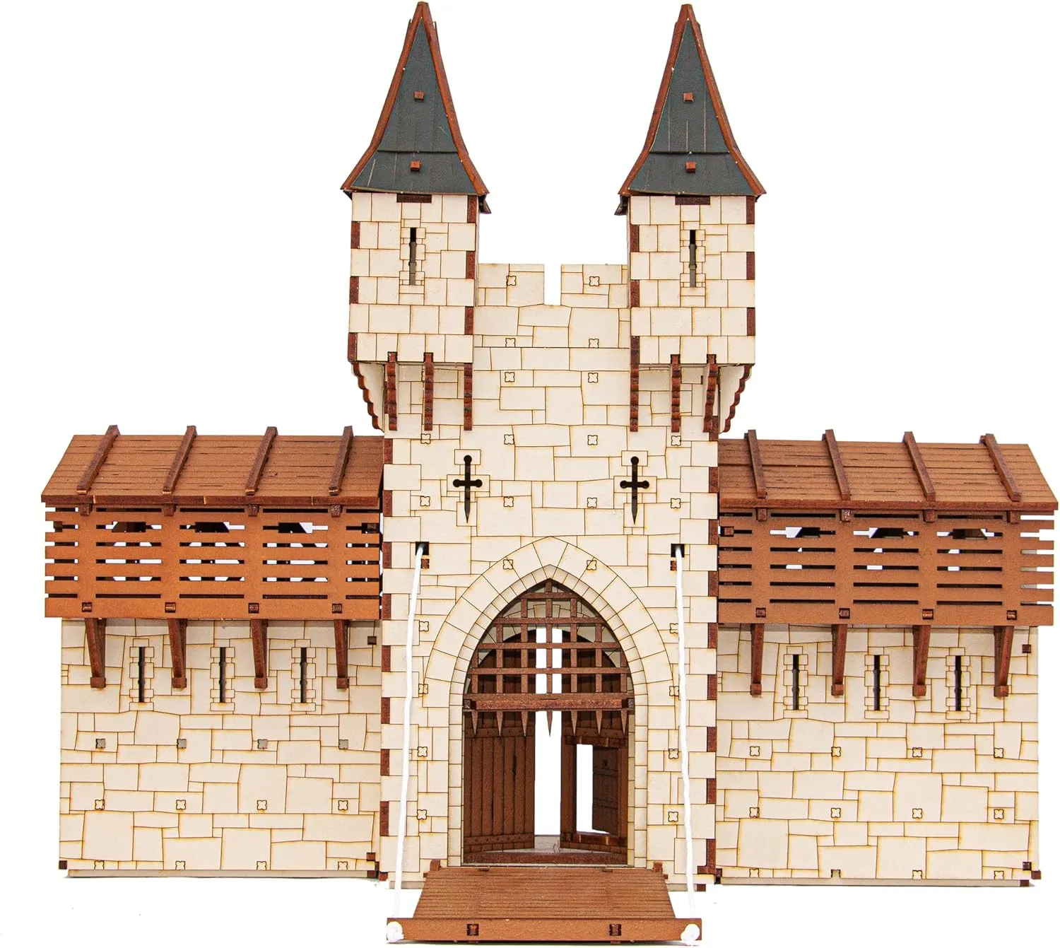 Barbican S Castle Gatehouse - 3D Wooden Puzzle - DIY 28mm Scale Model Building Kit for Adults - Educational Toy - Creative Gift - Tabletop Miniature Terrain Kit