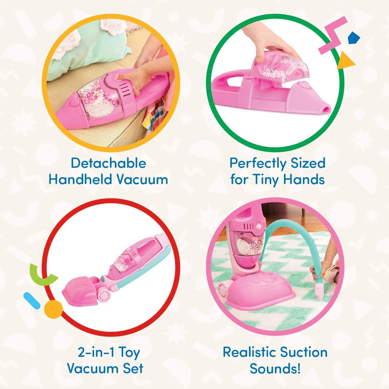 Battat- Play Circle- House Cleaning Set For Kids – Toy Vacuum – Hand Vacuum For Toddlers- Pretend Play – 3 years  