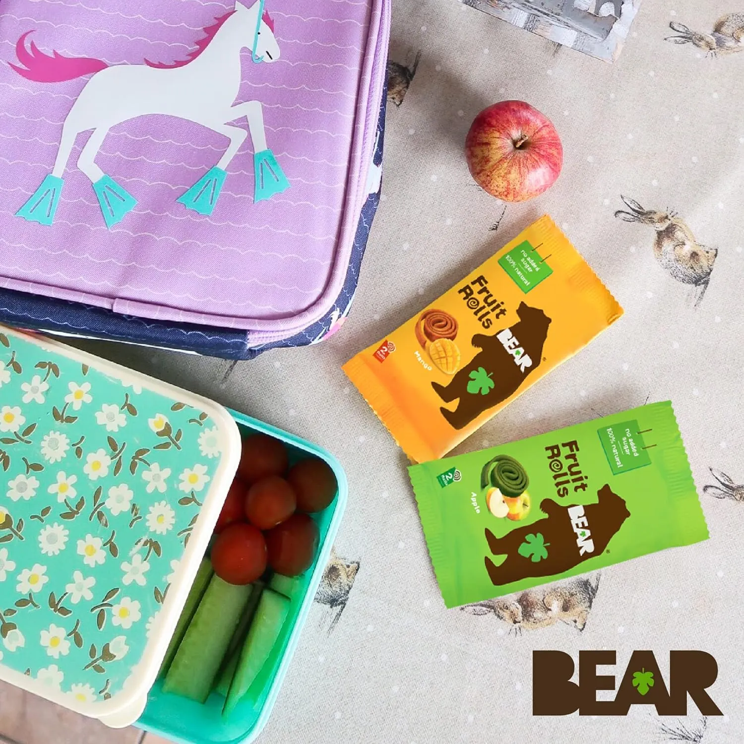 BEAR Real Fruit Snack Rolls - Gluten Free, Vegan, and Non-GMO - Mango – Healthy School And Lunch Snacks For Kids And Adults, 0.7 Ounce (Pack of 18)