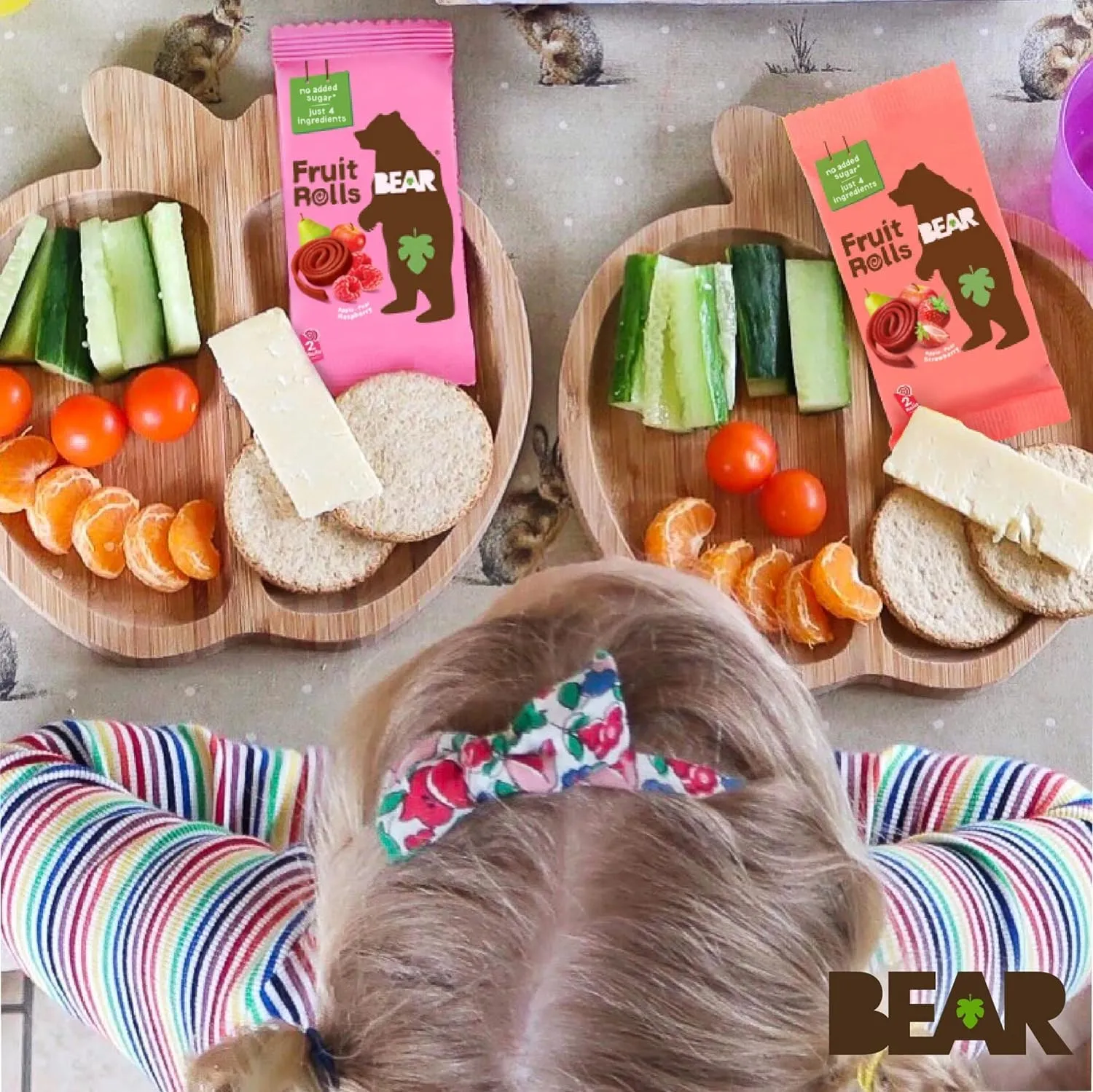 BEAR Real Fruit Snack Rolls - Gluten Free, Vegan, and Non-GMO - Strawberry – Healthy School And Lunch Snacks For Kids And Adults, 0.7 Ounce (Pack of 18)