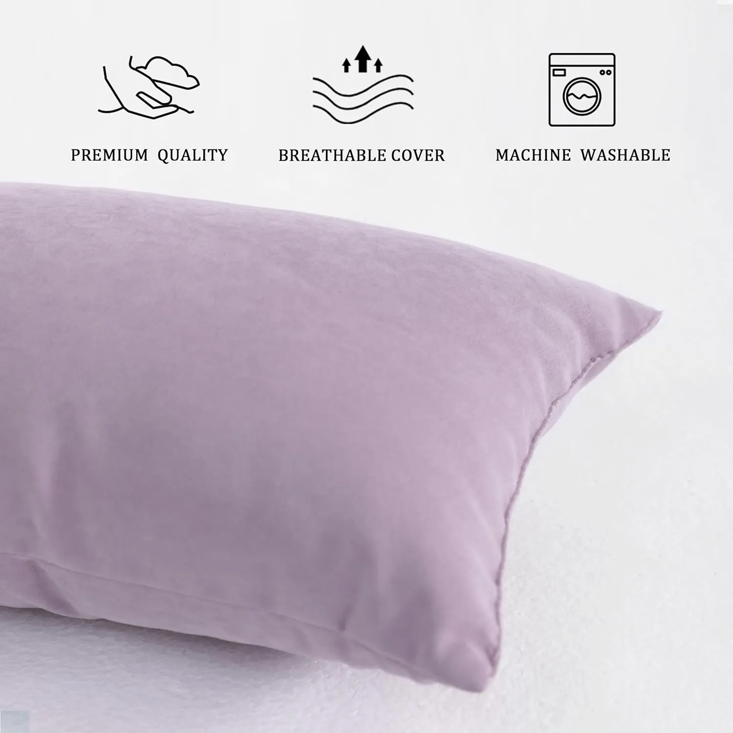 bedsum 2 Pack Toddler Pillows, 13''x18'' Microfiber Baby Pillows for Toddler, Travel, Pets, Soft and Machine Washable Small Pillows w/ Excellent Resilience for Neck, Wrist, and Knee Support, Lavender