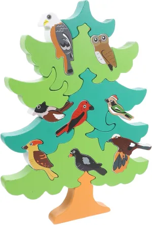 BESPORTBLE 1 Set Tree Shaped Cartoon Birds Educational for DIY Creative Building Blocks for Learning and Development Activities
