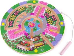 Bigjigs Toys, Flower Garden Maze Puzzle, Wooden Toys, Jigsaw Puzzle, Wooden Puzzle, Farm Toys, Jigsaw for 3 4 5 Year Olds, Toddler Puzzles, Childrens Puzzles