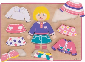 Bigjigs Toys Dressing Girl Puzzle - Mix & Matching Game