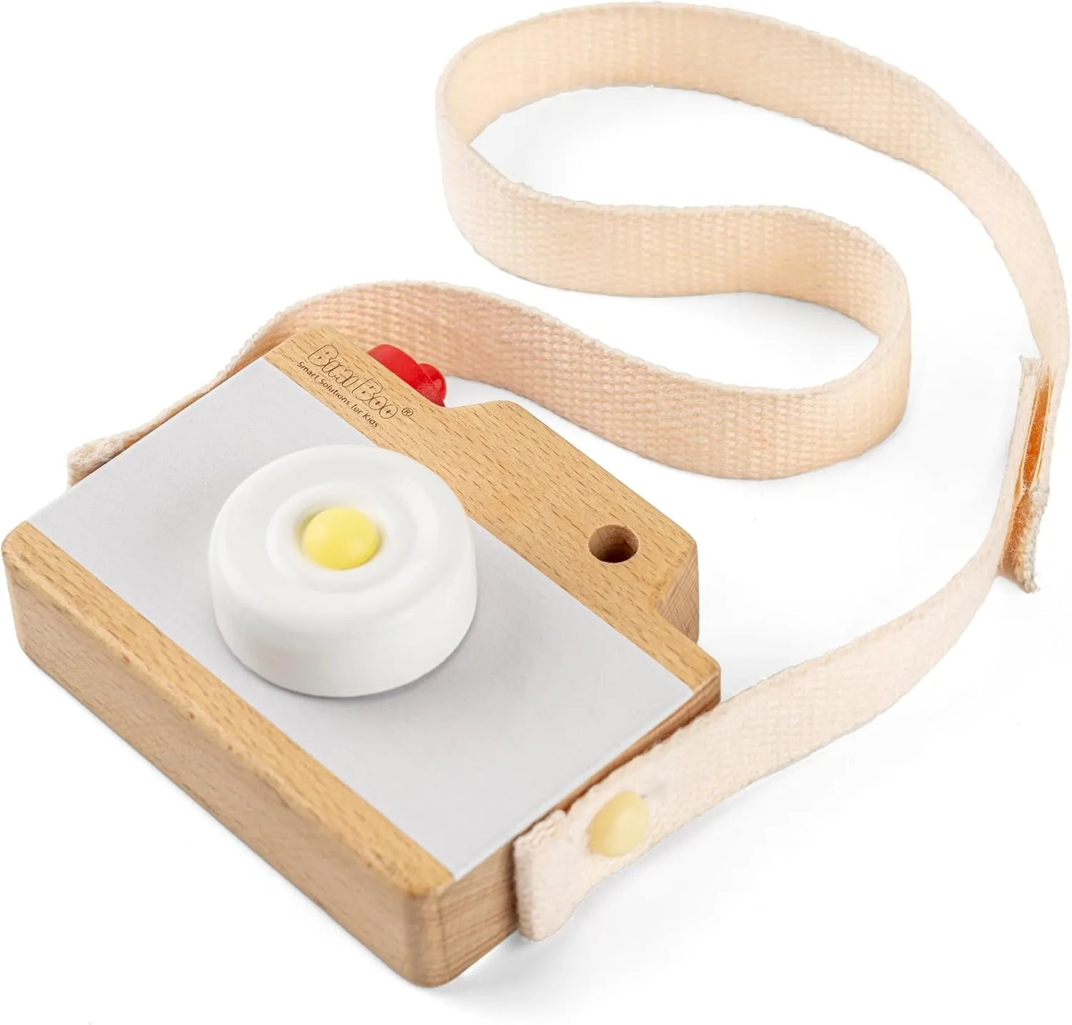 Bimi Boo Premium Wooden Baby Camera Toy with Detachable Strap - Perfect for Pretend Play and Aesthetic Retro Photographed Props