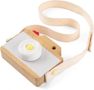Bimi Boo Premium Wooden Baby Camera Toy with Detachable Strap - Perfect for Pretend Play and Aesthetic Retro Photographed Props