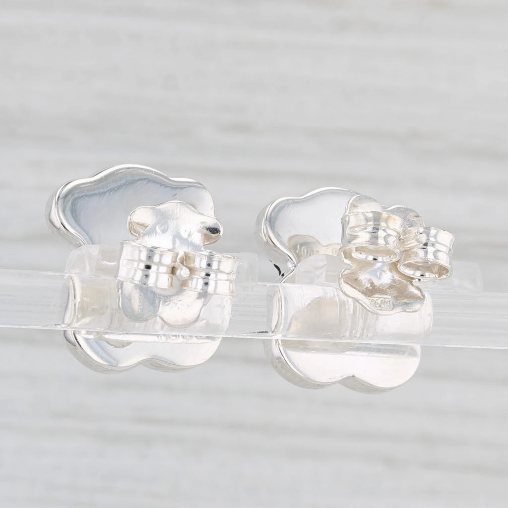 Black Onyx Teddy Bear Stud Earrings Sterling Silver Tous