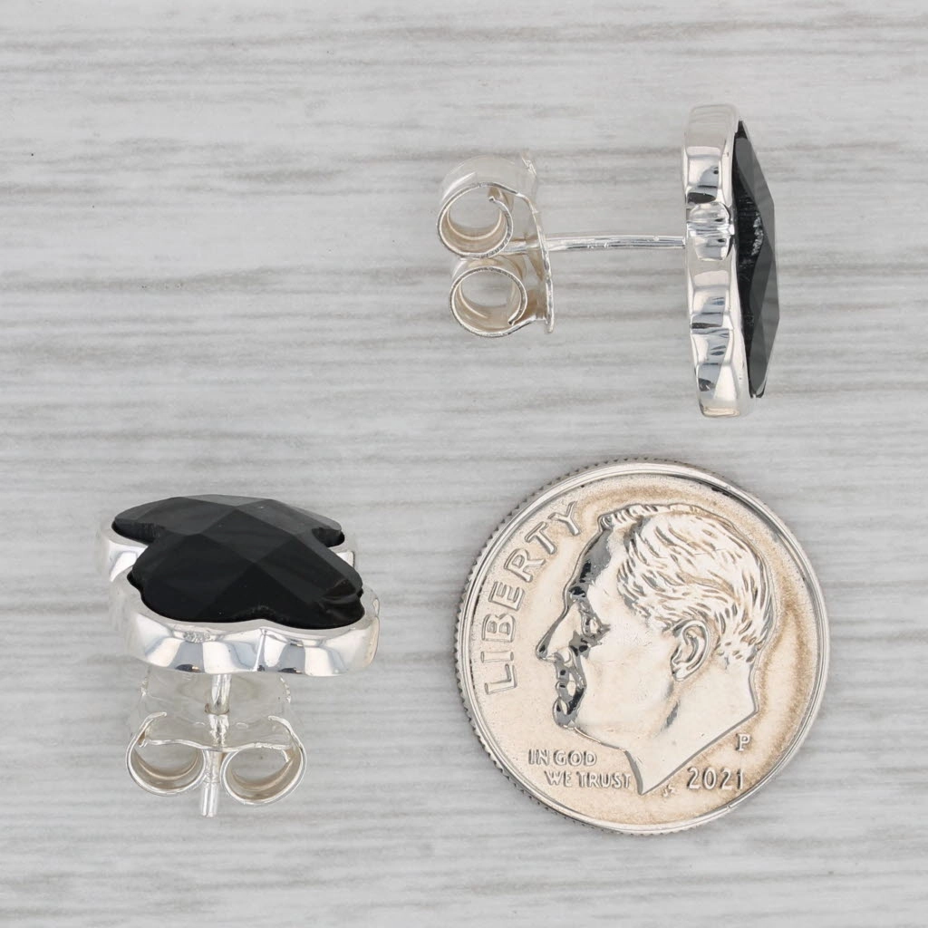Black Onyx Teddy Bear Stud Earrings Sterling Silver Tous