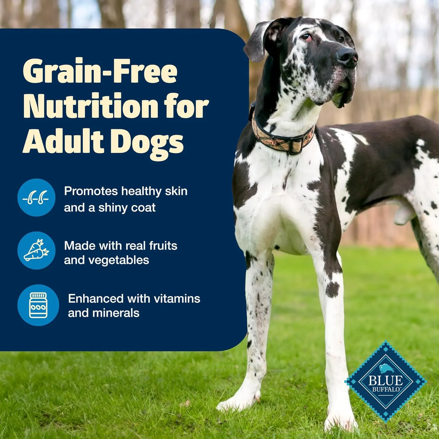 Blue Buffalo Freedom Grain-Free Dry Dog Food, Complete & Balanced Nutrition for Adult Dogs, Made in the USA With Natural Ingredients, Chicken & Potatoes, 4-lb Bag