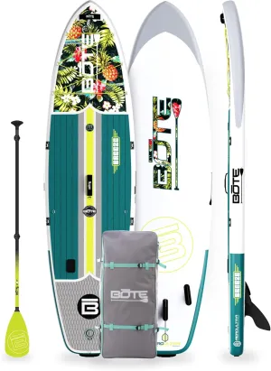 BOTE 10' FT 6" Breeze Aero Inflatable Stand Up Paddle Board, MAGNEPod Compatible Blow Up iSUP Great for Adults Kids Family Travel Friendly Multiple Sizes Color Options