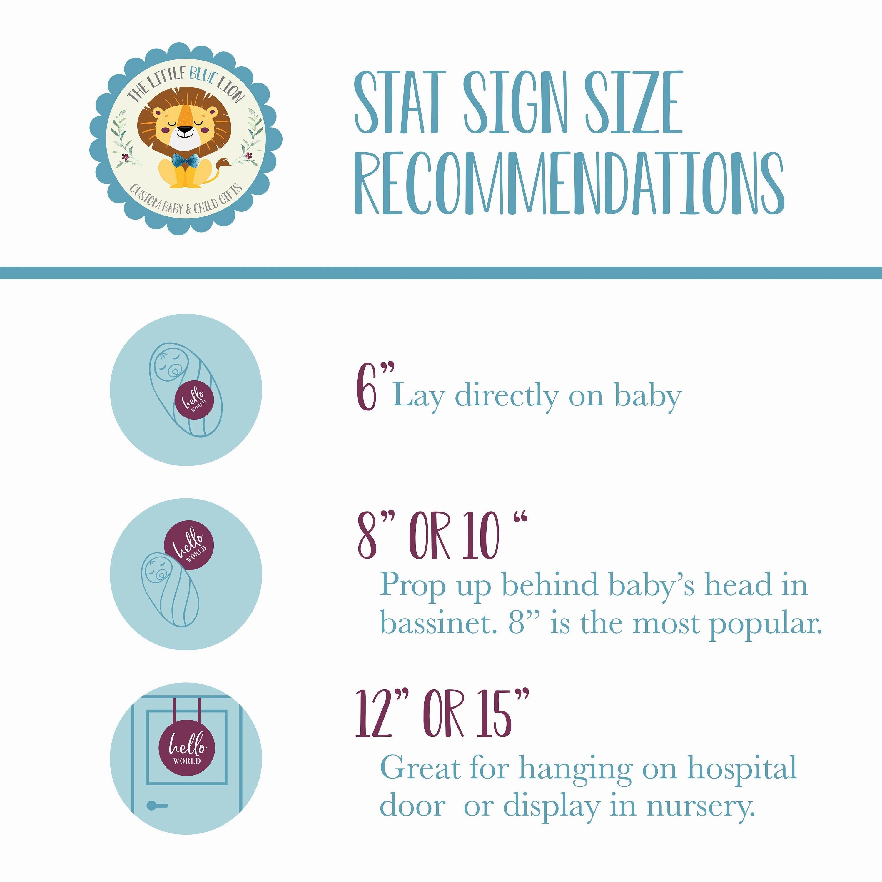 Boy Teddy Bear Round Wood Birth Stat Sign
