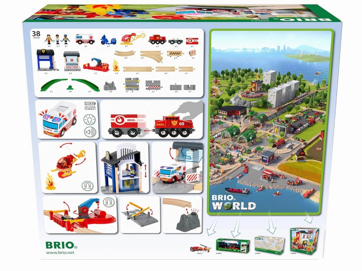 BRIO Rescue Team Train 44pcs Large Set  3yrs 