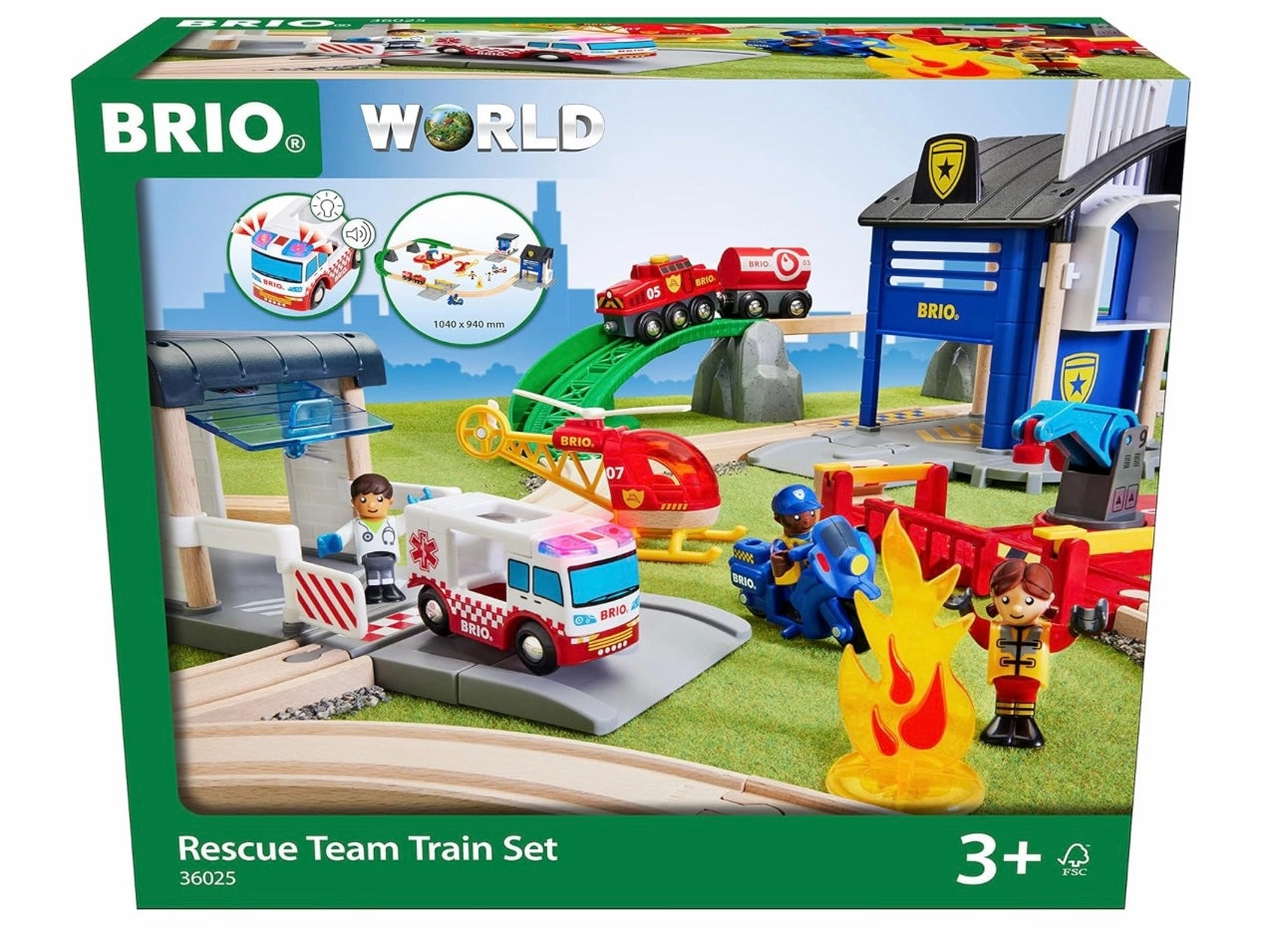 BRIO Rescue Team Train 44pcs Large Set  3yrs 