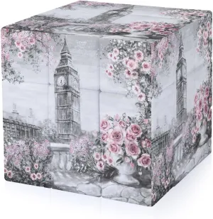 British Big Ben with Flowers Funny 3x3x3 Cube Smooth Lightweight Puzzle for Adult Graphic Printing Travel
