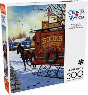 Buffalo Games - Charles Wysocki - Book Mobile - 300 Piece Jigsaw Puzzle for Adults - Challenging Puzzle Perfect for Game Nights - Finished Size is 21.25 x 15.00
