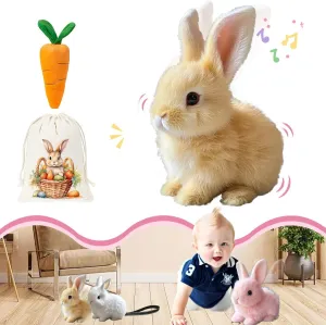 Bunny Realistic Bunny, Bunby - My Realistic Bunny Toy Wollera Horizons, Jumping, Twitching, and Shaking Ears, Interactive Bunny, Bunbi Realistic Bunny, Realistic Bunny Toys (A-Bunny)
