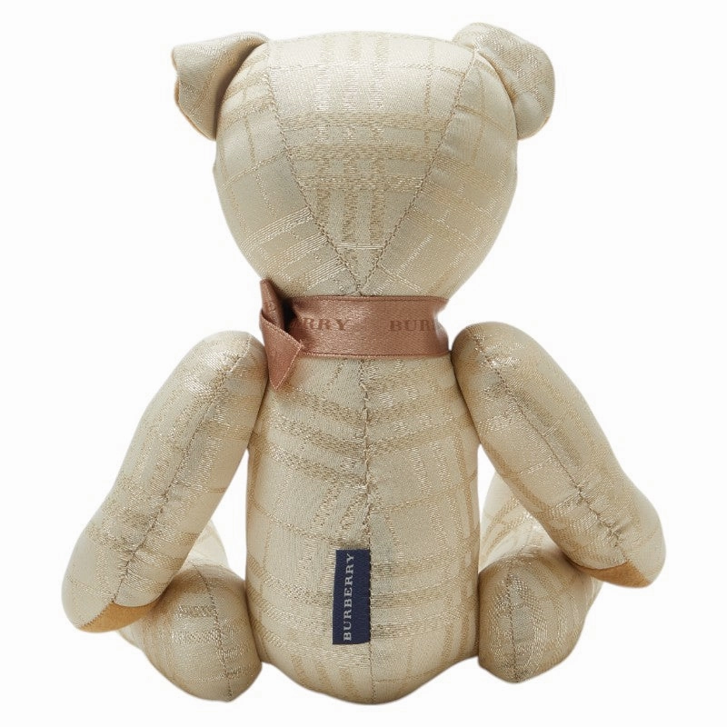 Burberry Nova Check Wool Leather Teddy Bear
