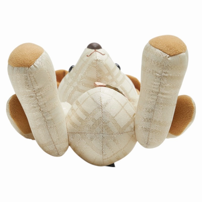 Burberry Nova Check Wool Leather Teddy Bear