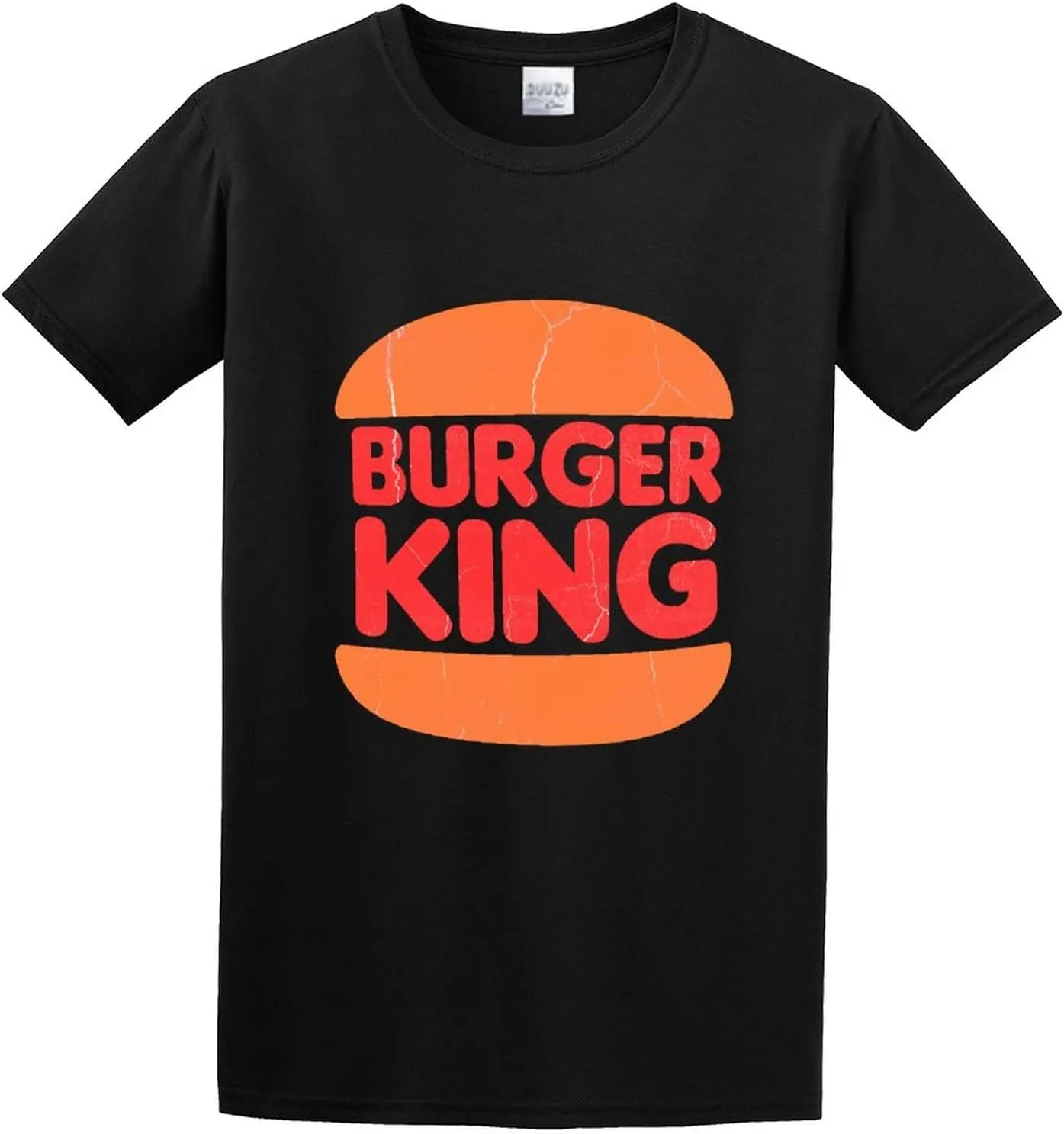 Burger King Throwback Worn Look Unisex 100% Cotton Short-Sleeve T-Shirts Black