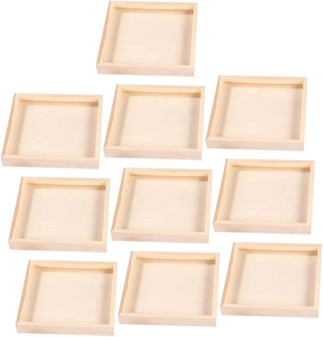 Cabilock 10Pcs Puzzle Trays Unfinished Serving Storage Organizer for Puzzles Lightweight and Portable for Home Use
