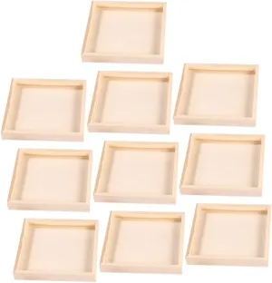 Cabilock 10Pcs Puzzle Trays Unfinished Serving Storage Organizer for Puzzles Lightweight and Portable for Home Use