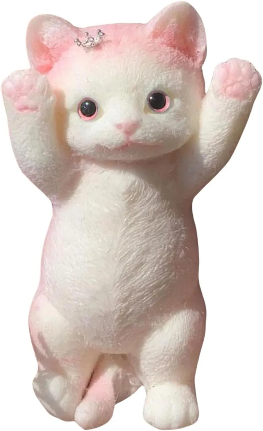 Cat Sticky Squishy Toys,Cute Cat Squishies Squeeze Soft Cat Squishies Stress Relief Sensory,Squeeze Toy Gifts for Christmas Birthday Holiday (Pink)