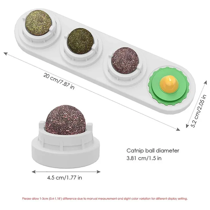 Catnip Wall Ball Toy - Teeth Cleaning & Interactive Cat Toy
