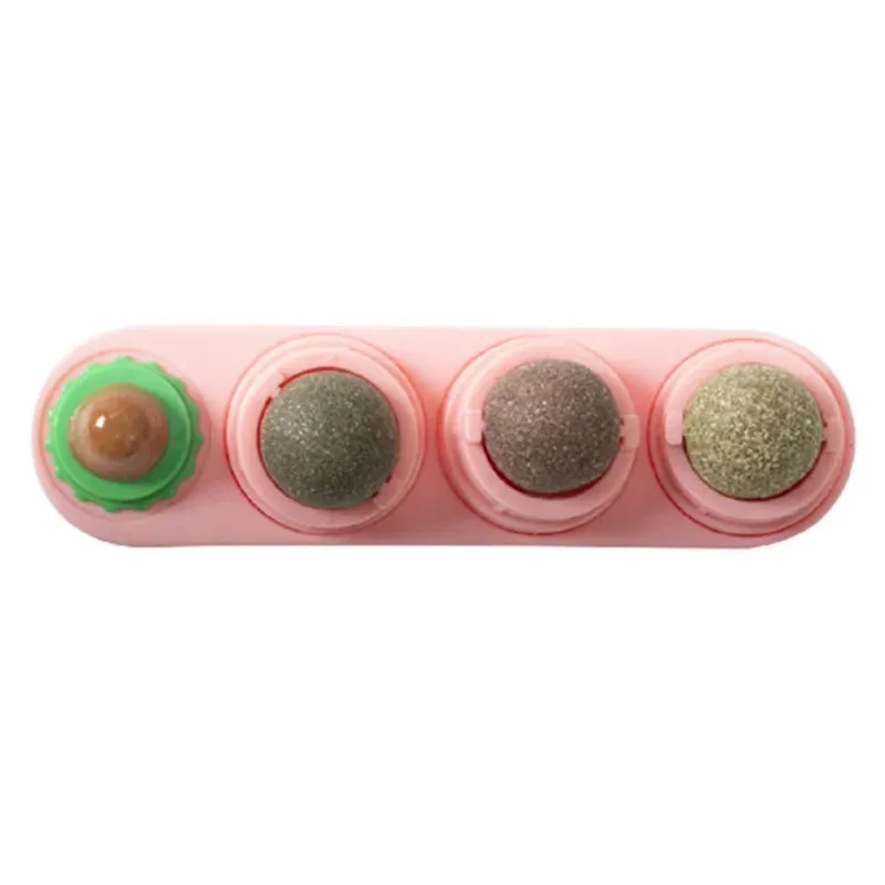 Catnip Wall Ball Toy - Teeth Cleaning & Interactive Cat Toy
