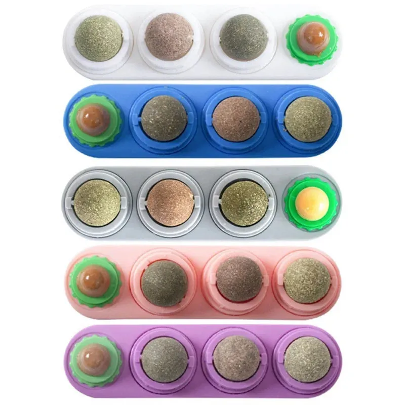 Catnip Wall Ball Toy - Teeth Cleaning & Interactive Cat Toy