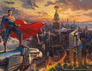 Ceaco - 4 in 1 Multipack - Thomas Kinkade - DC Comics - Justice League (4) 500 Piece Jigsaw Puzzles
